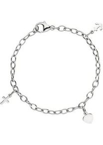 Armband Jobo "Kinderarmband Glaube Liebe Hoffnung", silber 925, Armb&auml;nder, M&auml;dchen, 16cm, Silber 925 (Sterlingsilber), Armband, 925 Silber rhodiniert 16 cm