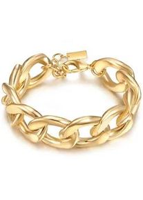 Lulu & Jane Panzerarmband LULU & JANE "AV163", gelbgold, Armb&auml;nder, Damen, Metall, Panzerarmband