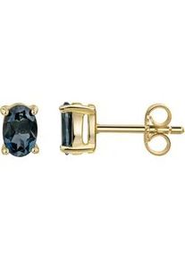 Paar Ohrstecker Celesta, gelb, blau, Ohrringe, Damen, one-size, Gold