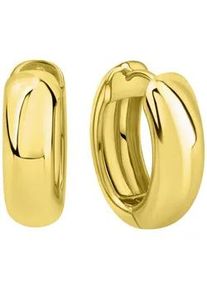 Paar Creolen ZEEme "925/- Sterling Silber vergoldet oval", gelb, Ohrringe, Damen, one-size, Silber 925 (Sterlingsilber)