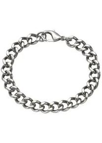 Armband Vivance "Edelstahl Panzer 10mm breit", wei&szlig;, Armb&auml;nder, Damen, 23cm, Edelstahl, gl&auml;nzend, Armband