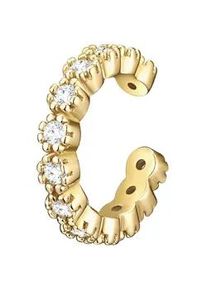 Glanzst&uuml;cke M&uuml;nchen Ohrklemme GLANZST&Uuml;CKE M&Uuml;NCHEN "GSM183", gelb (gelbgold, wei&szlig;), Ohrringe, Damen, 15,1,mit Zirkonia, Silber 925 (Sterlingsilber), aus Sterling Silber
