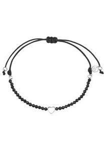 Glanzst&uuml;cke M&uuml;nchen Armband GLANZST&Uuml;CKE M&Uuml;NCHEN "A1285", silber, schwarz, Armb&auml;nder, Damen, Materialmix, Armband, aus Sterling Silber
