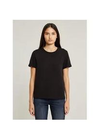 G-Star Raw T-Shirt G-STAR "Embro G-Script Logo Top", Damen, Gr. M, dk schwarz, Obermaterial: 100% Baumwolle, Shirts T-Shirt