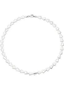 Kette ohne Anh&auml;nger Jobo "Dreiecke Dreieckskette", silber 925, Halsketten, Damen, Silber 925 (Sterlingsilber), L: 45, 925 Silber mit 120 Zirkonia 45 cm