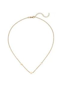 Collier Jobo "Kette mit 3 Sternen", ros&eacute;vergoldet, Halsketten, Damen, Silber 925 (Sterlingsilber), L: 43, Collier, 925 Silber 43 cm