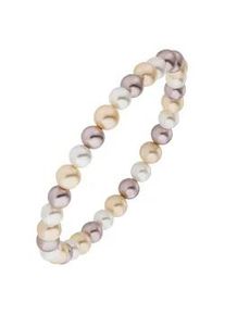 Armband Jobo "Muschelkern-Perlen 6 mm", mehrfarbig, Armb&auml;nder, Damen, 17cm, Perlen, Armband, multicolor 17 cm