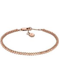 Tennisarmband Fossil "Schmuck Geschenk Metall Armschmuck ELLIS", ros&eacute;goldfarben, apricot, apricot, Armb&auml;nder, Damen, 19,2cm, Metall, Tennisarmband, mit Zirkonia (synth.)