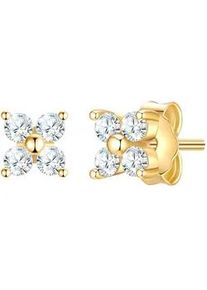 Glanzst&uuml;cke M&uuml;nchen Paar Ohrstecker GLANZST&Uuml;CKE M&Uuml;NCHEN "Set: GSM1945", gelb (gelbgold, wei&szlig;), Ohrringe, Damen, 4,1,mit Zirkonia, Silber 925 (Sterlingsilber), aus Sterling Silber