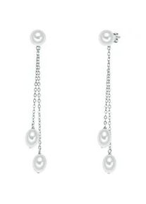 Paar Ohrh&auml;nger Valero Pearls "Set: VP844", silber, Ohrringe, Damen, 66,3mm, Silber 925 (Sterlingsilber), mit S&uuml;&szlig;wasser-Zuchtperlen