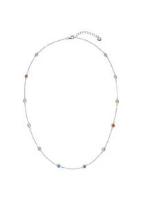 Kette ohne Anh&auml;nger Jobo "Halskette Silberkette 45 cm", silber 925, Halsketten, Damen, Silber 925 (Sterlingsilber), L: 45, 925 Silber mit 12 bunten Zirkonia