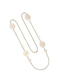 Collier Jobo "Statement Kette mit Zwischenelementen", ros&eacute;goldfarben, Halsketten, Damen, Edelstahl, L: 90, Collier, Edelstahl 90 cm