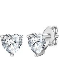 Paar Ohrstecker Rafaela Donata "Set: RD5038", silber (silber, wei&szlig;), Ohrringe, Damen, 6,6mm,mit Zirkonia, Silber 925 (Sterlingsilber), mit Herz