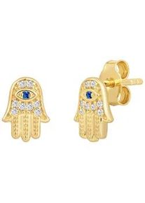 Paar Ohrstecker Rafaela Donata "Set: RD5008", gelb (gelbgold, wei&szlig;), Ohrringe, Damen, 9,8,mit Zirkonia, Silber 925 (Sterlingsilber), mit Zirkonia