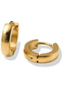 Paar Creolen Firetti "Schmuck Geschenk Silber 925 Ohrschmuck Ohrringe", gelbgoldfarben, Ohrringe, Damen, 13mm, Silber 925 (Sterlingsilber), Made in Germany