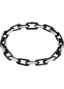 Gliederarmband True Rebels "TR347", schwarz, Armb&auml;nder, Herren, Edelstahl, Gliederarmband, 9