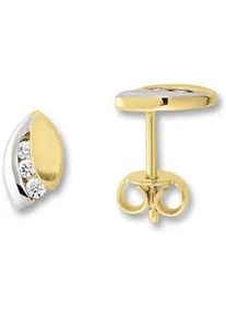 Paar Ohrh&auml;nger ONE ELEMENT "Zirkonia Ohrringe Ohrstecker aus 333 Gelbgold", gold, Ohrringe, Damen, Damen,mit Zirkonia, Gelbgold 333 Gold, Gelbgold 333, Gold, Dezente Symbolik &ndash; stilvoller Begleiter f&uuml;r jeden Anlass