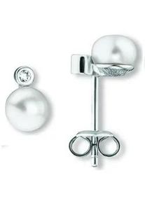 Paar Ohrh&auml;nger ONE ELEMENT "Zirkonia Ohrringe Ohrstecker aus 925 Silber", silber, Ohrringe, Damen, Damen,mit Zirkonia, Perlen Silber 925 (Sterlingsilber), Perlen, Silber 925 (Sterlingsilber), Bedeutungsvoll & zeitlos &ndash; ein Begleiter mit Pers&ouml;nlichkeit