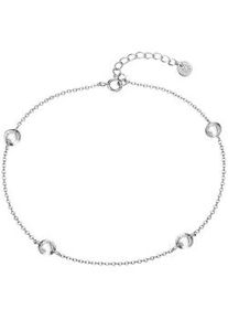 Glanzst&uuml;cke M&uuml;nchen Fu&szlig;kette GLANZST&Uuml;CKE M&Uuml;NCHEN "GSM479", silber (silber, wei&szlig;), Fu&szlig;ketten, Damen, Silber 925 (Sterlingsilber), aus Sterling Silber