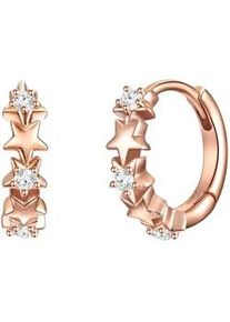 Glanzst&uuml;cke M&uuml;nchen Paar Creolen GLANZST&Uuml;CKE M&Uuml;NCHEN "Set: GSM583", rosa (ros&eacute;gold, wei&szlig;), Ohrringe, Damen, 11,4,mit Zirkonia, Silber 925 (Sterlingsilber), aus Sterling Silber