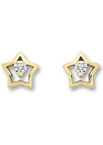 Paar Ohrh&auml;nger ONE ELEMENT "Zirkonia Stern Ohrringe Ohrstecker aus 333 Gelbgold", gold, Ohrringe, Jungen, Kinder, Gelbgold 333 Gold, Gelbgold 333, Gold, Pers&ouml;nlicher Akzent &ndash; schlicht, modern, aussagekr&auml;ftig