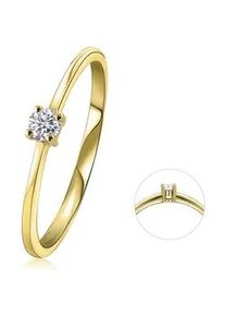 Diamantring ONE ELEMENT "0,10 ct Diamant Brillant Ring aus 585 Gelbgold" Gr. 50, gold, Fingerringe, Damen, 50, 0,1 mit Diamant, Diamanten Gelbgold 585 Gold, Diamanten, Gelbgold 585, Gold, Diamantring, Dezenter Glanz &ndash; Diamantakzente f&uuml;r besondere Momente