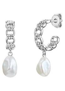 Glanzst&uuml;cke M&uuml;nchen Paar Creolen GLANZST&Uuml;CKE M&Uuml;NCHEN "Set: GSM606", silber, Ohrringe, Damen, 12,4, Silber 925 (Sterlingsilber), mit S&uuml;&szlig;wasser-Zuchtperle
