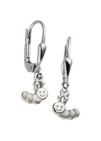 Paar Ohrh&auml;nger Jobo "Ohrringe Kinderohrringe Raupe 20 mm", silber 925, Ohrringe, M&auml;dchen, Silber 925 (Sterlingsilber), 925 Silber rhodiniert