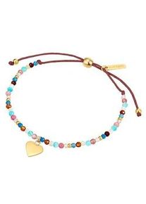 Armband EASTSIDE "ES361", braun, blau, Armb&auml;nder, Damen, Armband, aus Edelstahl