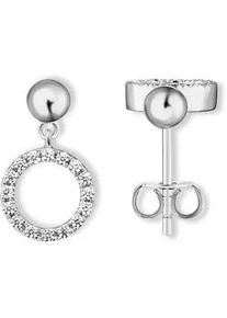 Paar Ohrh&auml;nger ONE ELEMENT "Zirkonia Kreis Ohrringe Ohrstecker aus 925 Silber", silber, Ohrringe, Damen, Damen, Silber 925 (Sterlingsilber), Zartes Emblem &ndash; unaufdringlich und dennoch ausdrucksstark