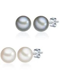 Paar Ohrstecker Valero Pearls "Set: A1094", bunt (multicolor), Ohrringe, Damen, 17,4, Silber 925 (Sterlingsilber), aus S&uuml;&szlig;wasser-Zuchtperlen
