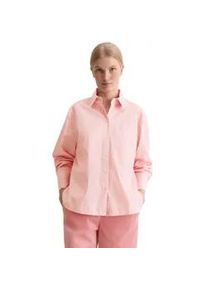 Marc O'Polo Langarmbluse MARC O'POLO "aus Premium-Baumwoll-Popeline", Damen, Gr. 44, medium pink, Obermaterial: 100% Baumwolle, gestreift, oversize normal, Manschette, Blusen