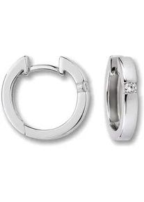 Paar Creolen ONE ELEMENT "Zirkonia Ohrringe Creolen aus 925 Silber &Oslash; 2,7 x 15,7 mm", silber, Ohrringe, Damen, Damen,mit Zirkonia, Silber 925 (Sterlingsilber), Feine Gestaltung &ndash; ein Sinnbild mit ruhiger Eleganz