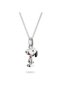 Kette mit Anh&auml;nger Thomas Sabo "Thomas Sabo x Peanuts Kette Snoopy" Gr. 45, silberfarben, schwarz, rot, Halsketten, Damen, 45, Silber 925 (recycelt)