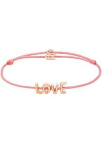 Armband ECHTZEIT "Schmuck Geschenk Edelstahl-Nylon-Armband Love Letters", ros&eacute;goldfarben, rosa, Armb&auml;nder, Damen, 21cm, Edelstahl Nylon, Edelstahl, Nylon, Armband