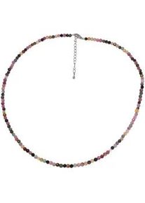 Collier Firetti "Schmuck Geschenk Halsschmuck Halskette Farbstein Edelstein Turmalin" Gr. 50, bunt (messingfarben, mehrfarbig), Halsketten, Damen, 50, Messing Nylon, Messing, Nylon, Collier, Made in Germany - mit Turmalin