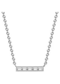 Glanzst&uuml;cke M&uuml;nchen Kette mit Anh&auml;nger GLANZST&Uuml;CKE M&Uuml;NCHEN "GSM1214", silber, Halsketten, Damen, 40,0cm Basiskette + 5,0cm Verl&auml;ngerung,mit Zirkonia, Silber 925 (Sterlingsilber), Kette mit Anh&auml;nger Sterling Silber Zirkonia wei&szlig;