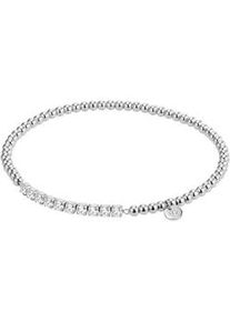 Glanzst&uuml;cke M&uuml;nchen Armband GLANZST&Uuml;CKE M&Uuml;NCHEN "GSM910", silber, wei&szlig;, Armb&auml;nder, Damen, Silber 925 (Sterlingsilber), Armband, aus Sterling Silber