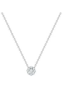 Glanzst&uuml;cke M&uuml;nchen Kette mit Anh&auml;nger GLANZST&Uuml;CKE M&Uuml;NCHEN "AV278", silber, Halsketten, Damen, 40,0cm Basiskette + 5,0cm Verl&auml;ngerung,mit Zirkonia, Silber 925 (Sterlingsilber), mit Zirkonia