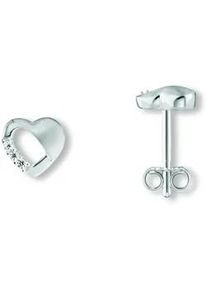 Paar Ohrh&auml;nger ONE ELEMENT "Zirkonia Herz Ohrringe Ohrstecker aus 925 Silber", silber, Ohrringe, Damen, Damen, Silber 925 (Sterlingsilber), Herz mit Bedeutung &ndash; eine feine Geschenkidee f&uuml;r viele Anl&auml;sse