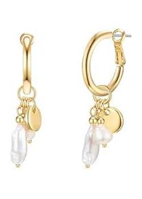 Lulu & Jane Paar Creolen LULU & JANE "Set: AV129", gelbgold, Ohrringe, Damen, 55,8mm