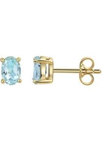 Paar Ohrstecker Celesta, gelb, blau, Ohrringe, Damen, one-size, Gold