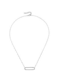 Kette mit Anh&auml;nger Firetti "Schmuck Geschenk Silber 925 Halsschmuck Zwischenteil oval", silberfarben, kristallwei&szlig;, Halsketten, Damen, Silber 925 (Sterlingsilber), L: 45 B: 1,5mm, mit Zirkonia (synth.), B:1,5mm