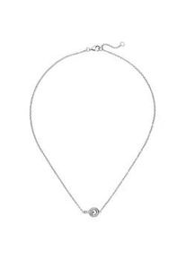 Collier Jobo "Kette mit Anh&auml;nger", silber 925, Halsketten, Damen, Silber 925 (Sterlingsilber), L: 45, Collier, 925 Silber mit 20 Zirkonia 45 cm