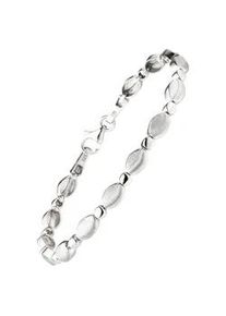 Armband Jobo "Silberarmband teil matt", silber 925, Armb&auml;nder, Damen, 19cm, Silber 925 (Sterlingsilber), Armband, 925 Silber thodiniert 19 cm