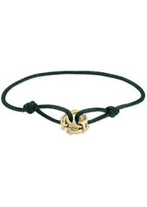 Armband Liebeskind Berlin "Schmuck Geschenk Nylonarmband Lora", gelbgoldfarben, gr&uuml;n, Armb&auml;nder, Damen, 21cm, Edelstahl Nylon, Edelstahl, Nylon, Armband