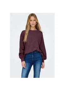 Sweatshirt Only "ONLBROOKE L/S O-NECK FLOWER SWT", Damen, Gr. M, rose braun detail:boho butterfly (cloud dancer), Sweatware, Obermaterial: 60% Baumwolle, 40% Polyester, regular fit normal, Rundhals, Rippb&uuml;ndchen, Sweatshirts Sweatshirt, Baumwollmischung, regular fit