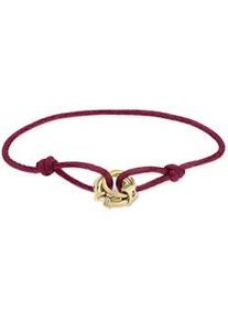 Armband Liebeskind Berlin "Schmuck Geschenk Nylonarmband Lora", gelbgoldfarben, rot, Armb&auml;nder, Damen, 21cm, Edelstahl Nylon, Edelstahl, Nylon, Armband