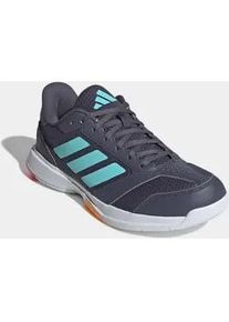 Hallenschuh Adidas PERFORMANCE "LIGRA 8 INDOOR", Herren, Gr. 45, aurora onix, flash aqua, semi lucid rot, Synthetik, Textil, Schuhe Hallenschuh, geeignet f&uuml;r jeden Hallensport