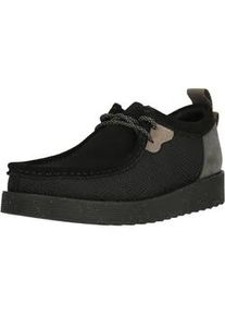 Sneaker Clarks "Wallabee", Herren, Gr. 46, schwarz, Schuhe Sneaker, mit besonders sto&szlig;d&auml;mpfender Sohle